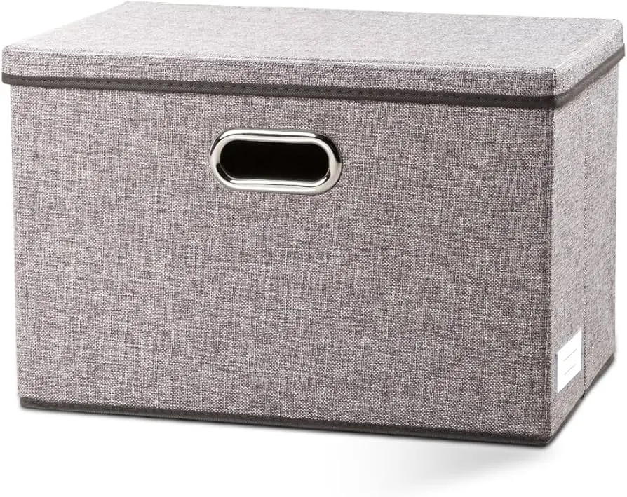  Caja de almacenamiento decorativa (tela gris)
