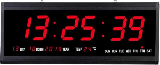 [REL-LED-3015-0001] Reloj digital LED de pared (30×15 cm)